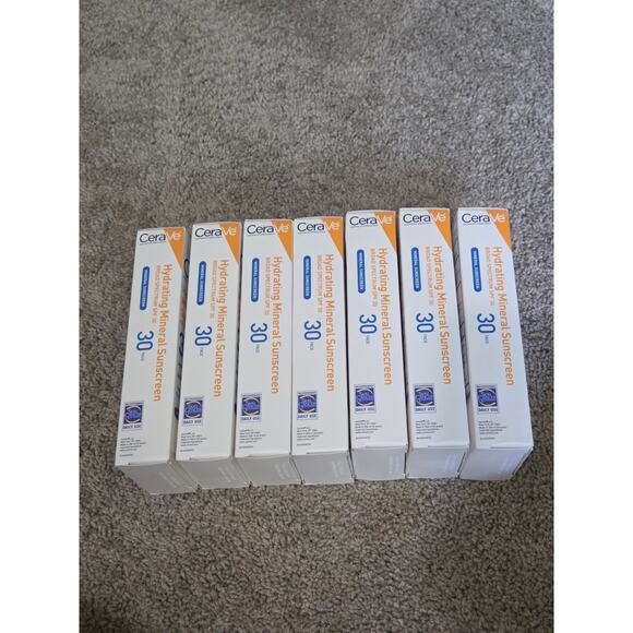 CeraVe Hydrating Mineral SPF 30 Sunscreen Bulk‎ Lot of 7 Hyaluronic Niacinamide - Picture 4 of 7
